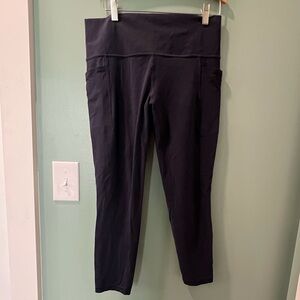Athleta Salutation Stash 7/8 Leggings - Large - Navy Blue